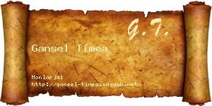 Gansel Tímea névjegykártya